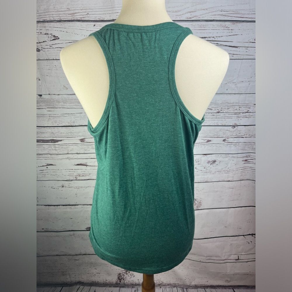 Women’s Green Racerback Tank Top - Picture 5 of 7